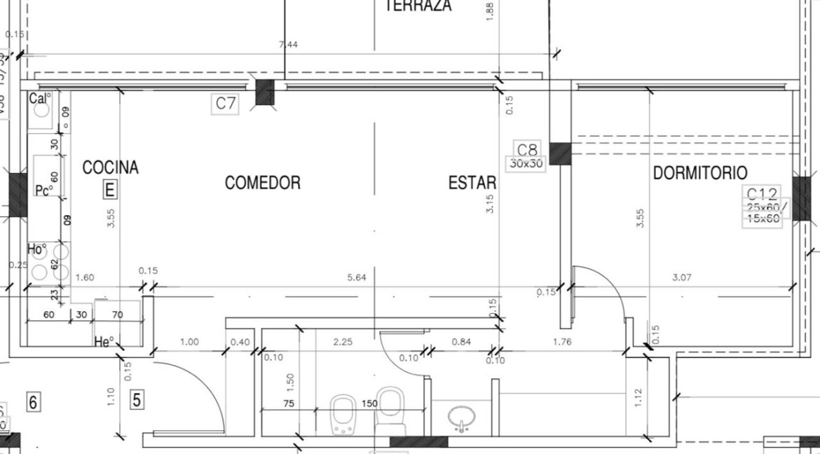 3 Planos yenga de 1 dormitorio